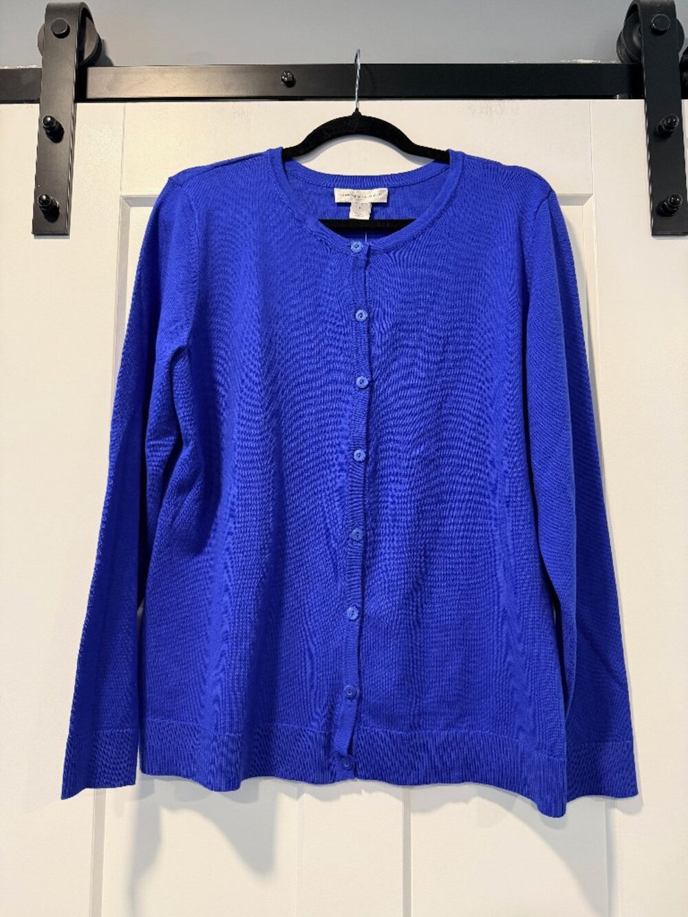 NWT Christopher & Banks Royal Blue Button-Front Long-Sleeve Sweater